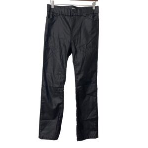 Flog Coated Textured Slim Pants Size 29‎ Black Edgy Rocker Goth Minimalist Moto